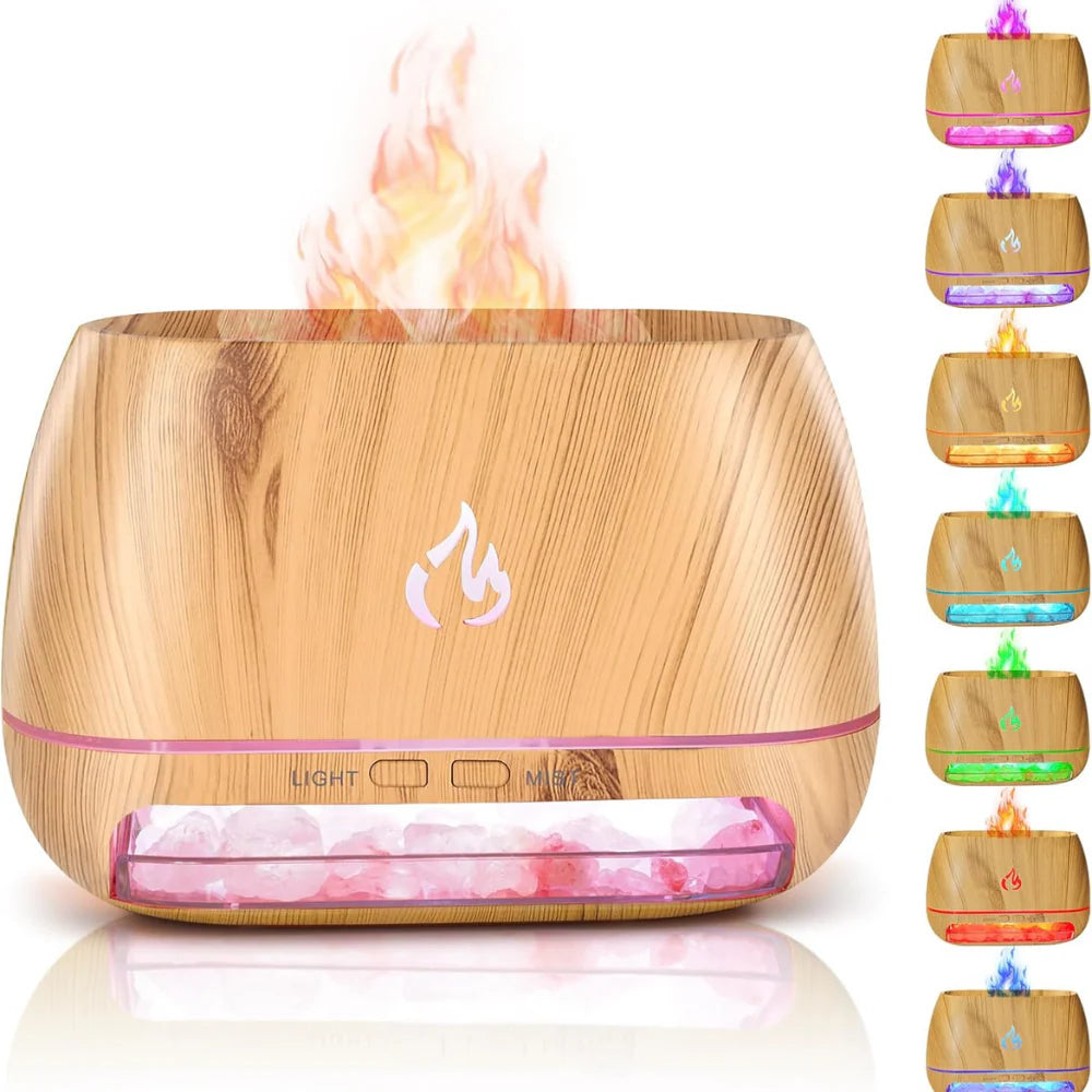 <tc>Flame Effect Aroma Diffuser with Relaxing LED Lights</tc>