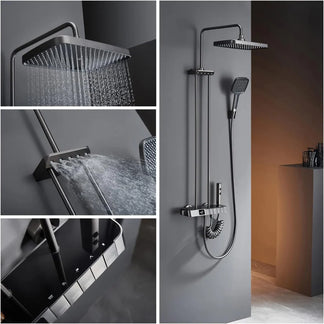 <tc>Luxury Spa Shower™ | Full Kit with Thermostatic Mixer and Adjustable Jets</tc>