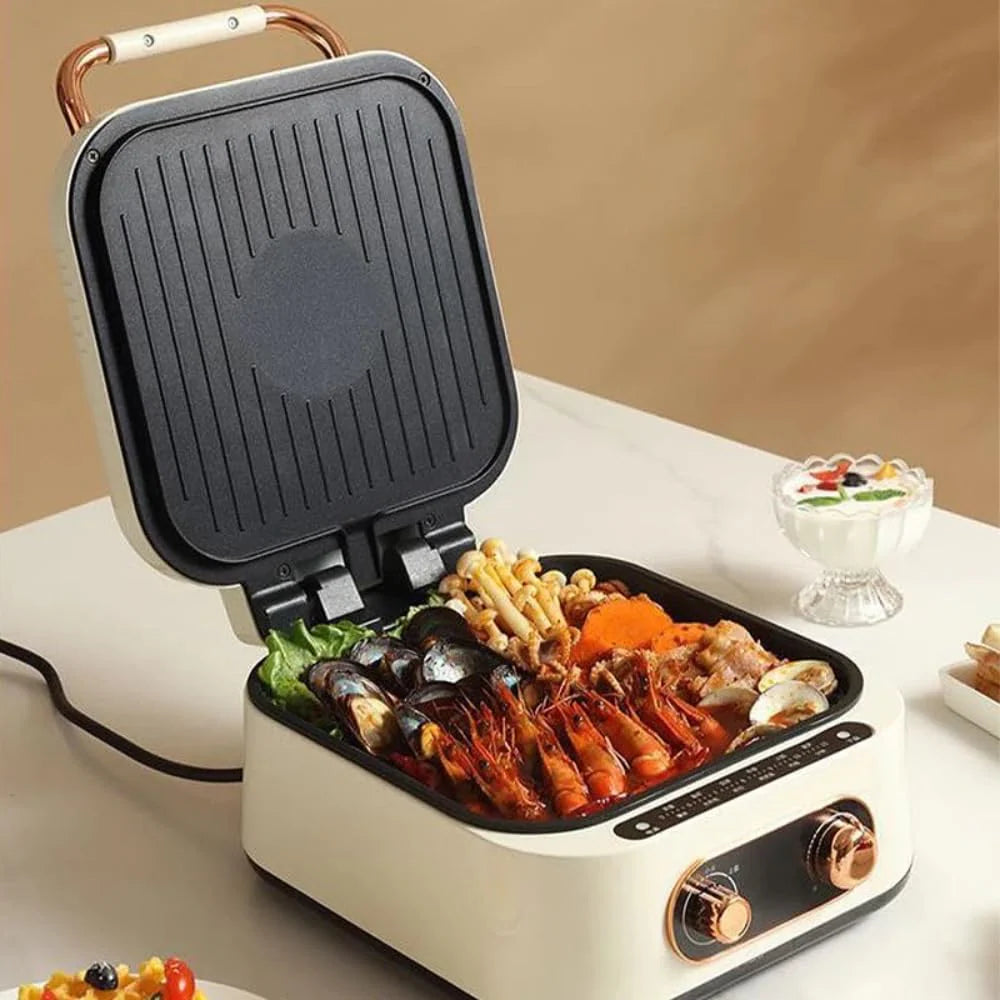 <tc>2-in-1 Multifunction Electric Grill™ | Grill, Cook &amp; Boil with 180° Opening</tc>