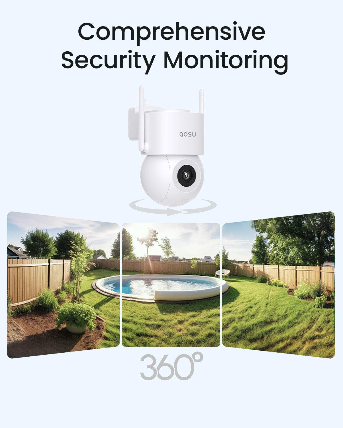 Telecamera WiFi da Esterno 6K – Visione Notturna a Colori 360°