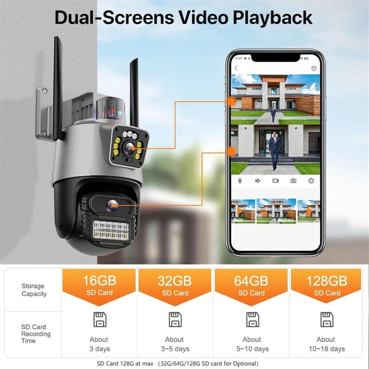 Telecamera PTZ 4K – Tracciamento Automatico e Visione Notturna