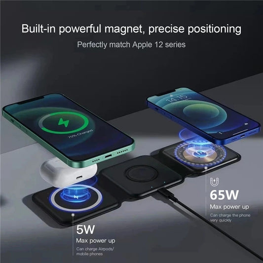 Magnetic wireless charger 3 in 1 for iPhone, AirPods and Apple Watch