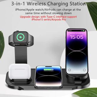 Wireless charger support 7 in 1 from 30W for iPhone and Apple Watch