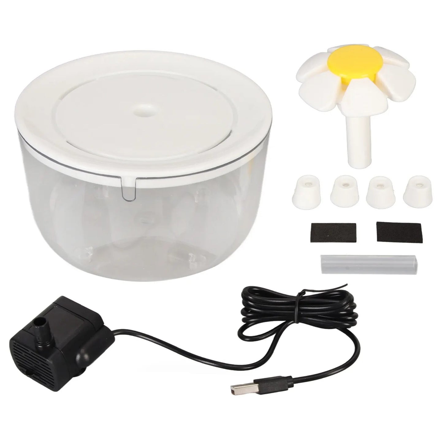 Water dispenser for cats with automatic fountain and filter