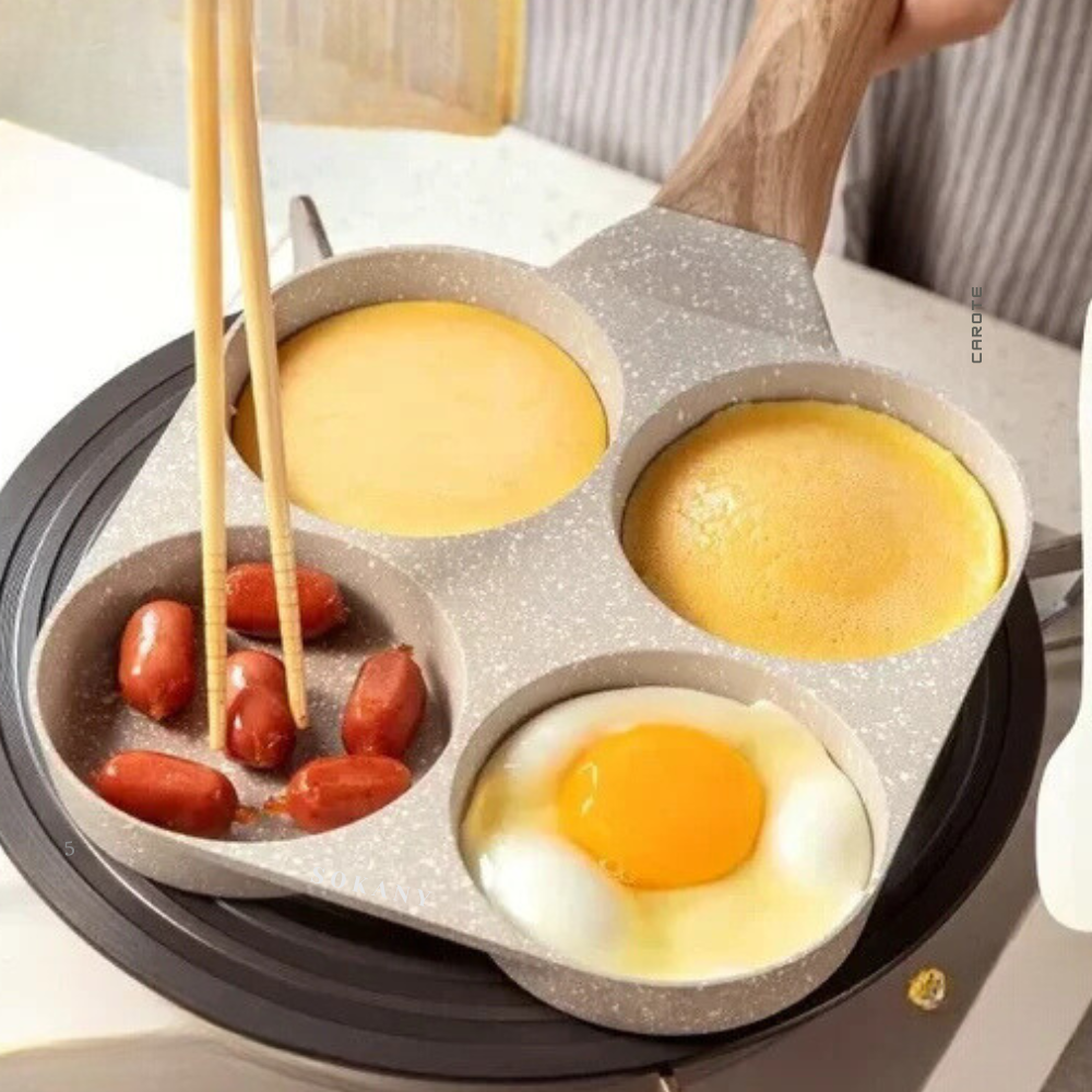 Padella Antiaderente 4 in 1™ | Ideale per Uova, Pancake e Colazioni Veloci