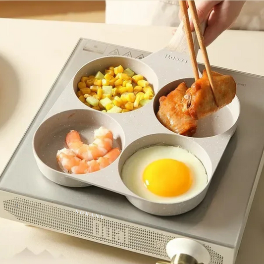 Padella Antiaderente 4 in 1™ | Ideale per Uova, Pancake e Colazioni Veloci