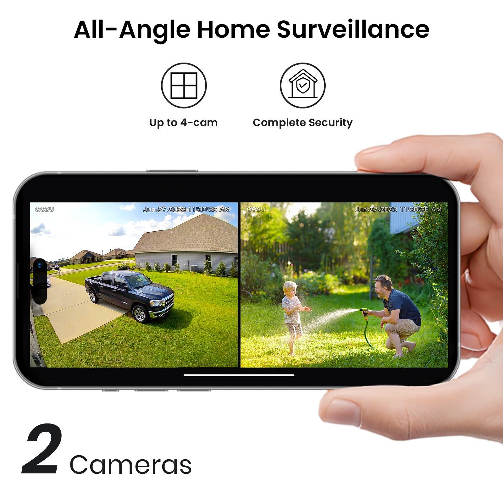 Set Telecamere Solari – Copertura 360° con AI