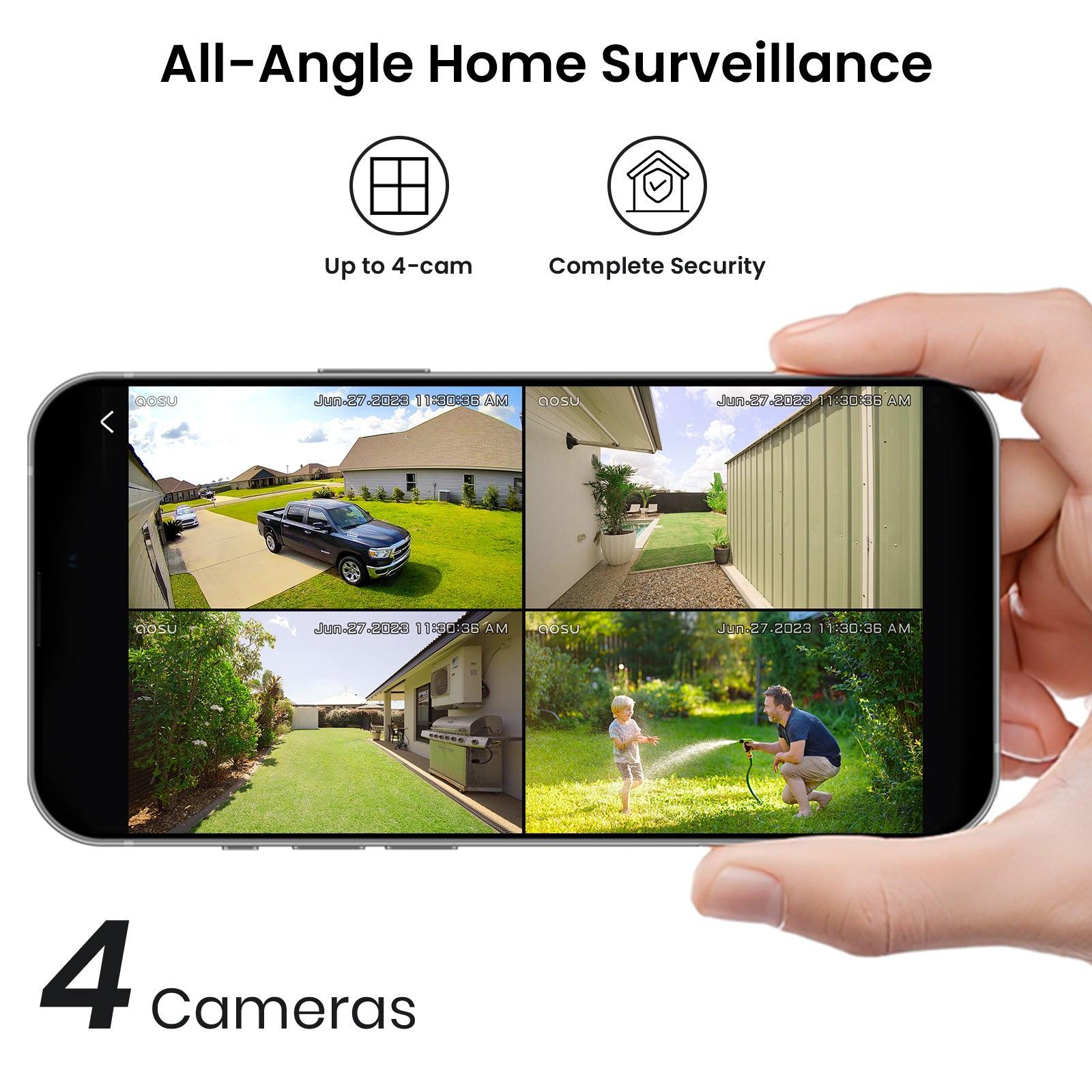 Set Telecamere Solari – Copertura 360° con AI