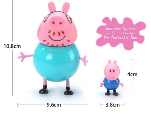 Set 4 Pezzi Giocattoli Pepa Pig  Famiglia George Action Figures