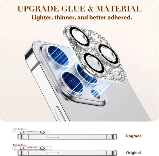 Custodia Protettiva Diamantata per la Fotocamera dell' iPhone dal 13 al 15