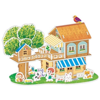 Puzzle 3D Cartoon Casa e Castello  Giocattoli Educativi Fai da Te