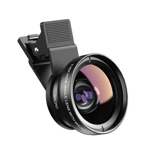 APEXEL Obiettivo HD 37MM 0.45x Super Grandangolare e 12.5x Macro per iPhone e Samsung