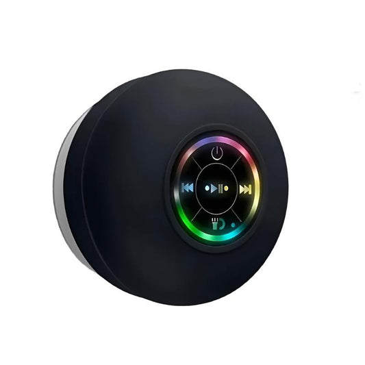 Altoparlante Impermeabile per Doccia a LED con Ventosa e Ricarica USB