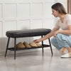 HOMCOM PU Leather Shoe Storage Bench - Charcoal Grey MigliorPrezzi.com