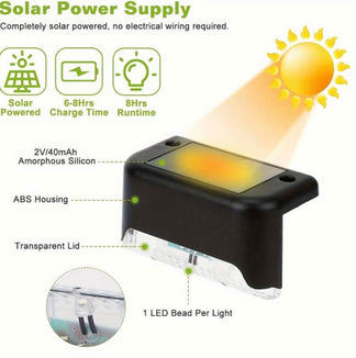 4/8 outdoor lights set with solar charging
