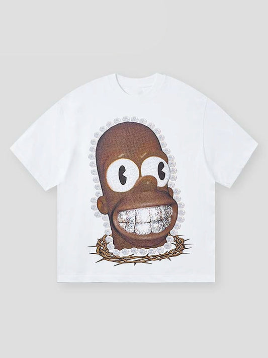 BOUNCE BACK™ | Maglia Oversize con Grafica Simpson e Sorriso Dente di Diamante