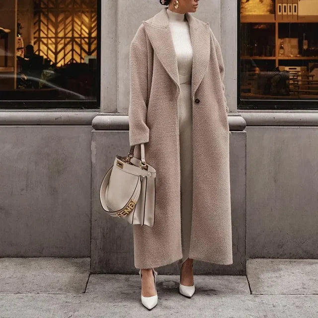 Cappotto Donna Oversize in Lana – Elegante e Lungo