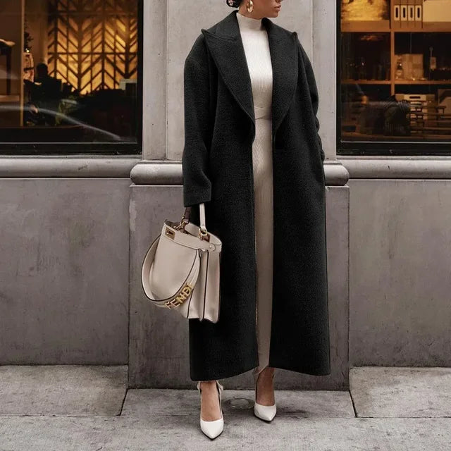 Cappotto Donna Oversize in Lana – Elegante e Lungo