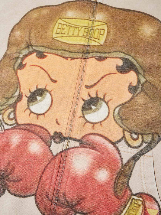 BOUNCE BACK™ | Felpa con Cappuccio Streetwear con Stampa Girl Boxer Cartoon