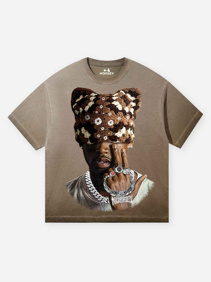 BOUNCE BACK™ | Maglia Streetwear Marrone con Grafica Sfumata