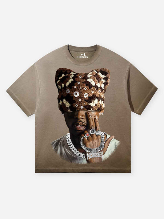 BOUNCE BACK™ | Maglia Streetwear Marrone con Grafica Sfumata