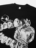 BOUNCE BACK | T-Shirt Crop con Denti Cromati e Ice Cube Style Stampato