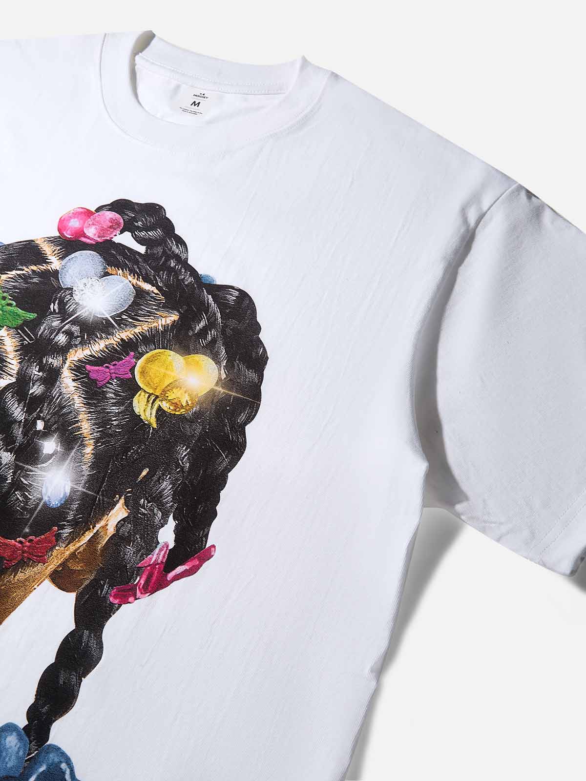 BOUNCE BACK™ | Oversize Streetwear con Stampa Treccia