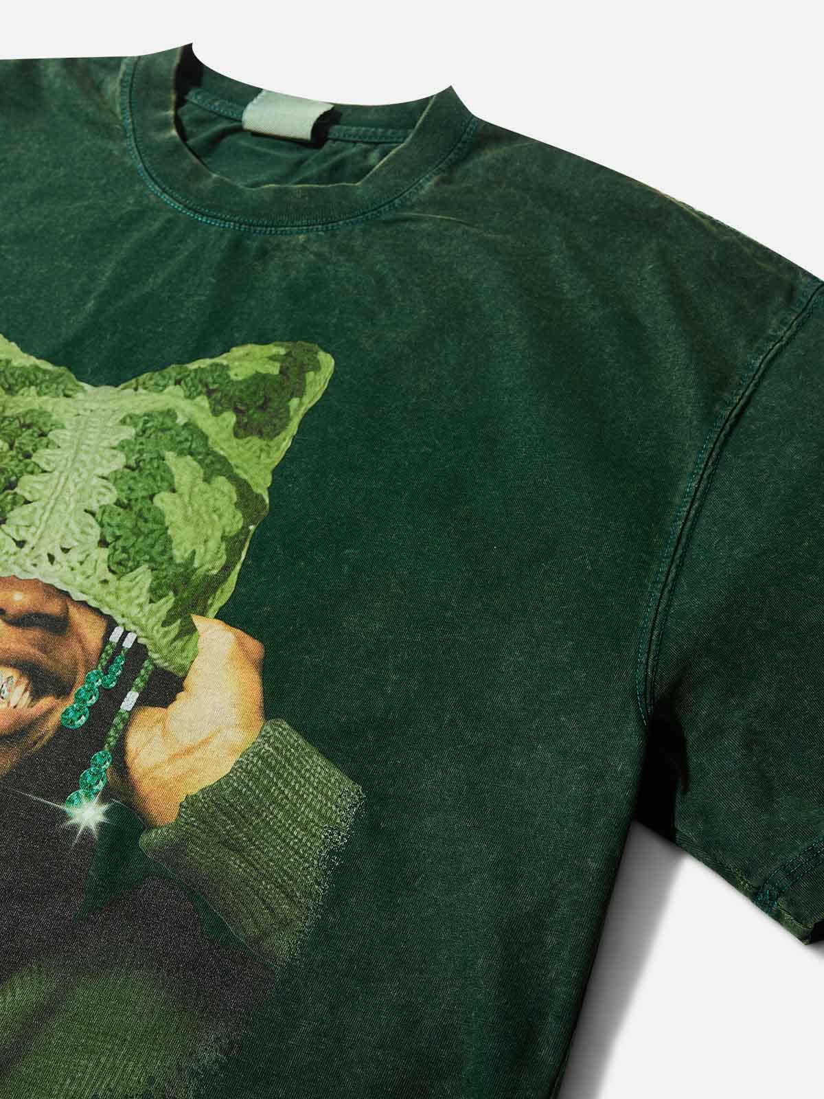 BOUNCE BACK™ | Maglia Oversize Verde con Stampa