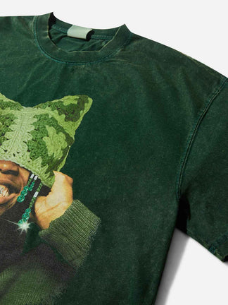 BOUNCE BACK™ | Maglia Oversize Verde con Stampa