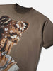 BOUNCE BACK | Maglia Streetwear Marrone con Grafica Sfumata