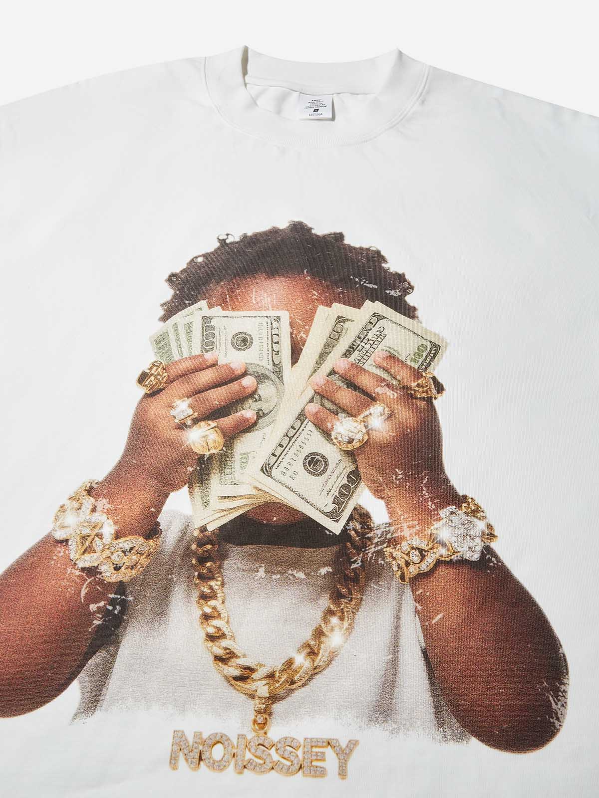 BOUNCE BACK™ | Maglia Oversize con Stampa Vintage Wealthy Baby