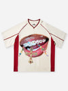 BOUNCE BACK™ | Maglia Oversize con Grafica Denti Brillanti e Croce Bold