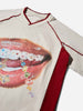 BOUNCE BACK | Maglia Oversize con Grafica Denti Brillanti e Croce Bold