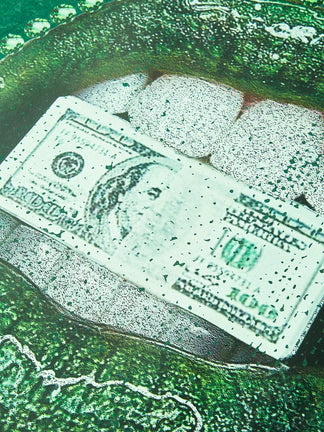 BOUNCE BACK™ | Maglia Verde Streetwear con Stampa Money Bite Iconica