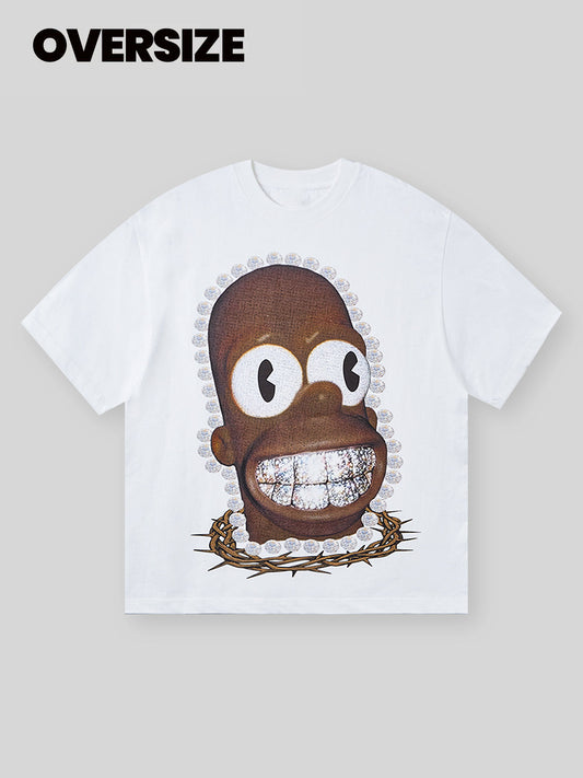 BOUNCE BACK™ | Maglia Oversize con Grafica Simpson e Sorriso Dente di Diamante