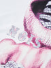 BOUNCE BACK | Maglia Crop Streetwear con Stampa Rosa Argento e Dettagli Diamond