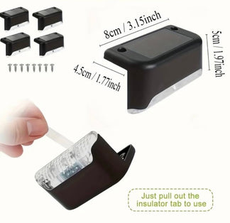 4/8 outdoor lights set with solar charging