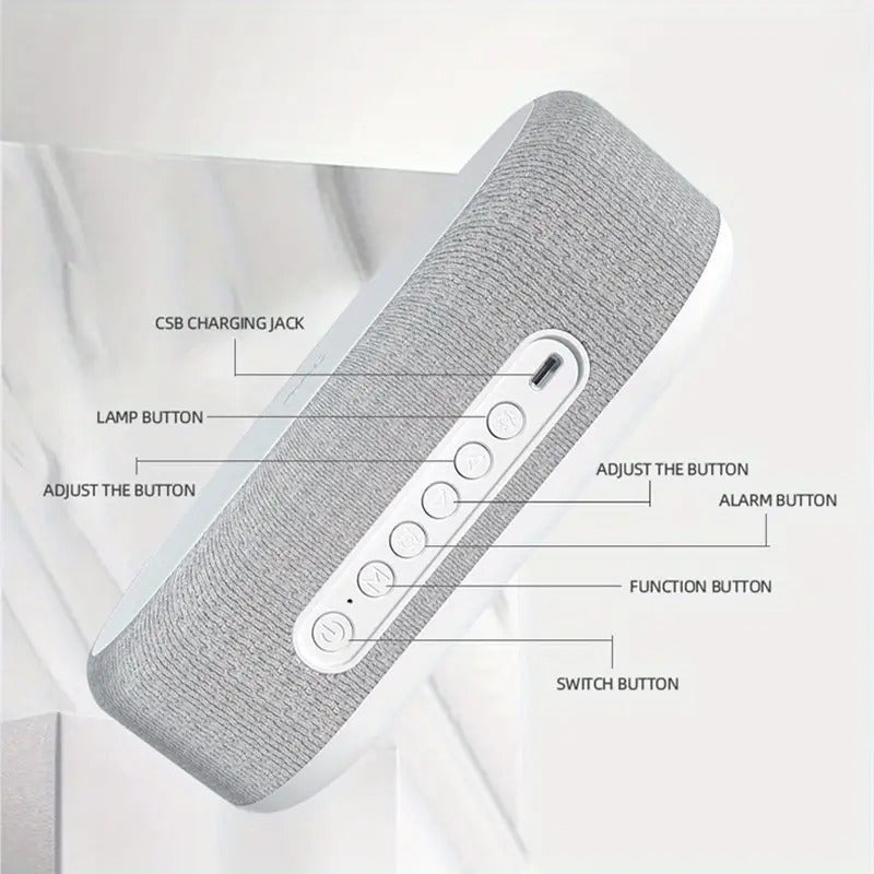 Wireless charger with alarm clock and thermometer for iPhone Samsung
