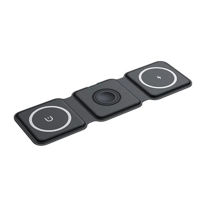 Caricabatterie Wireless Magnetico 3 in 1 da 15W - Dock Station per iPhone, AirPods e Apple Watch