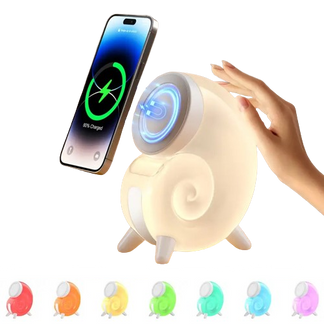 Wireless charger with colored environmental light with USB charging