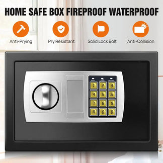 Cassaforte Ignifuga e Impermeabile Digitale 8,5L Sicurezza per Uffici e Casa