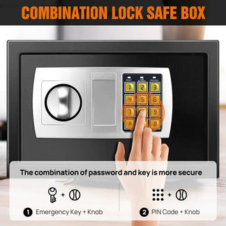 Cassaforte Ignifuga e Impermeabile Digitale 8,5L Sicurezza per Uffici e Casa