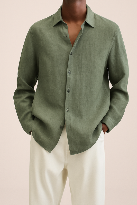 Camicia Elegante in Lino Uomo™ | Freschezza Naturale e Stile Raffinato