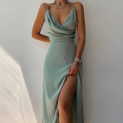 Sunset Dress™ | Abito Lungo Sfumato con Spacco Sexy e Spalline Sottili