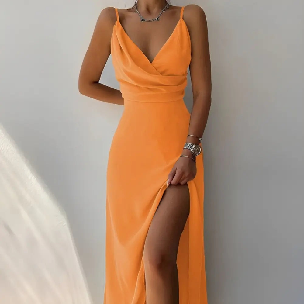 Sunset Dress™ | Abito Lungo Sfumato con Spacco Sexy e Spalline Sottili