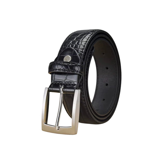 Men's crocodile leather belt