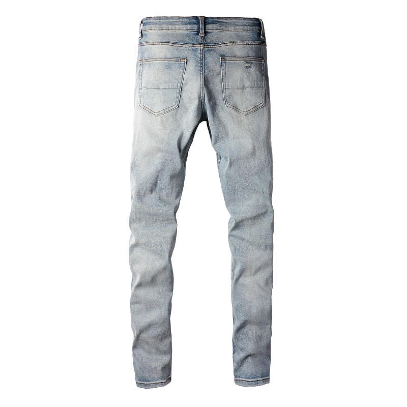 Jeans Blu™ | Stile Amiri con Dettagli a Contrasto
