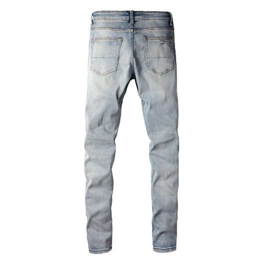 Jeans Blu™ | Stile Amiri con Dettagli a Contrasto