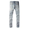 <tc>Amiri Style Blue Jeans™ | Bold Contrast Detailing</tc>