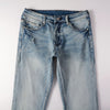 <tc>Amiri Style Blue Jeans™ | Bold Contrast Detailing</tc>